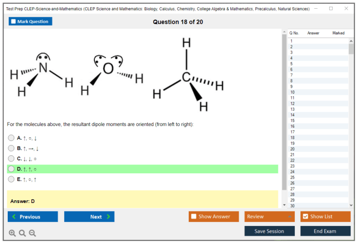 Natural sciences clep practice test