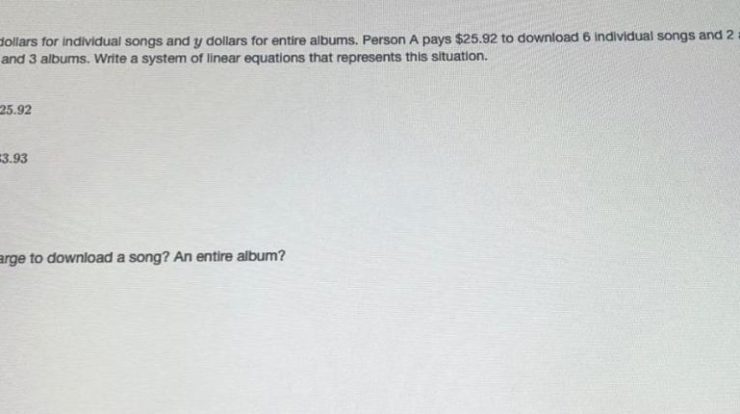 A music website charges x dollars