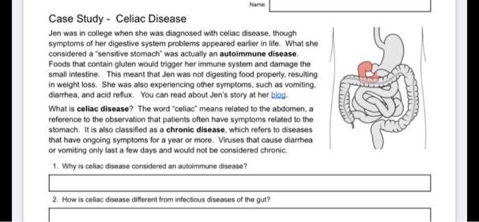 Case study celiac disease answer key