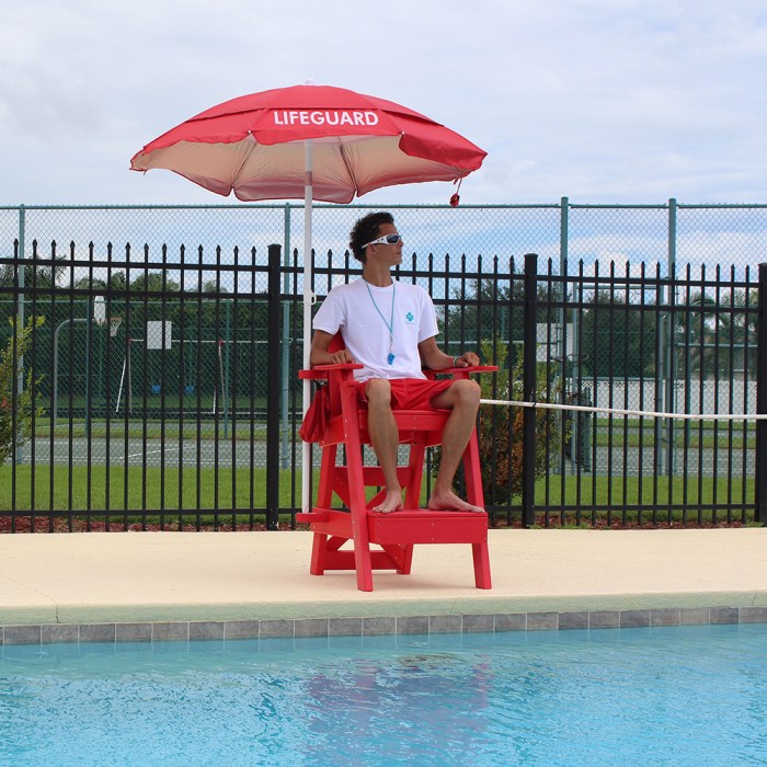 Lifeguard poolside buoy