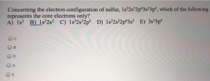 Configurations electron