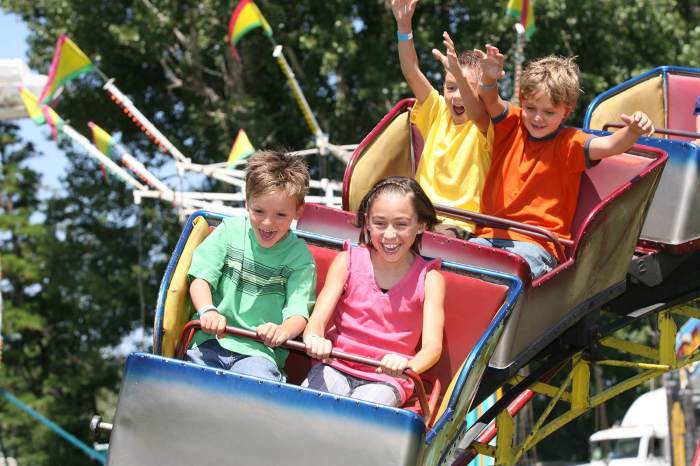 Mis amigos yo ir al parque de atracciones encantar